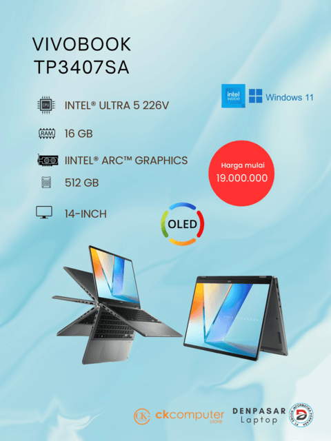 Asus TP3407SA-OLED5152M CORE ULTRA 5 226V RAM 16GB /SSD 512GB/MATTE GRAY/Stylus 